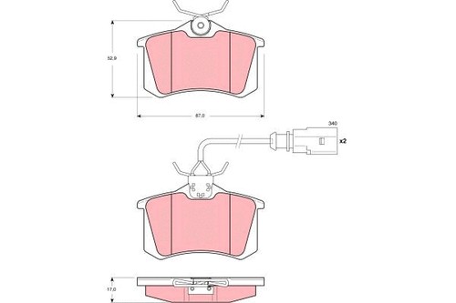 Rear brake pad - brake,