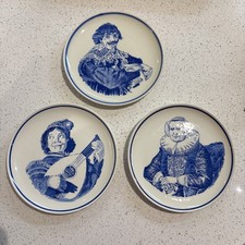 Rare delft blue plates set - plates, 3