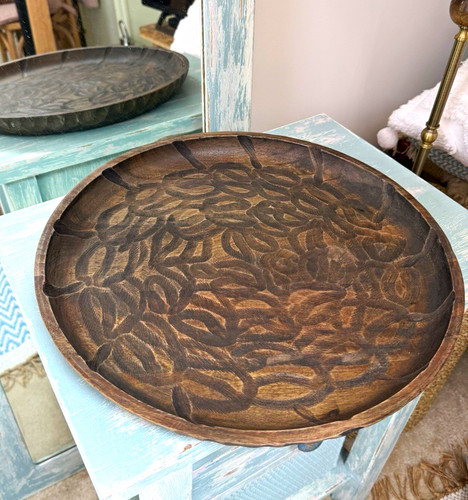 Nkuku nyati leaf carved wooden - nyati,