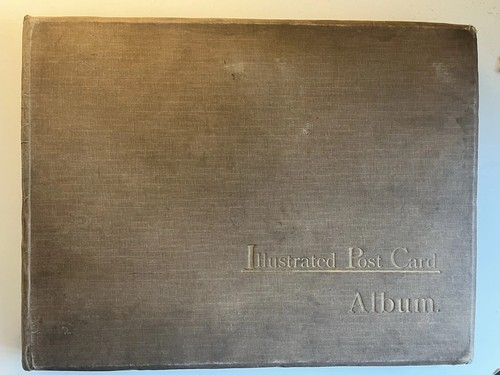 Vintage postcard album with - postcard,