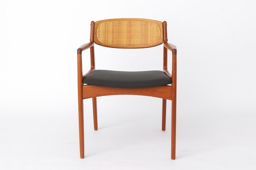 Danish teak rattan armchair - rattan,