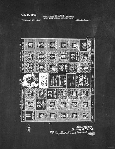 Stock market board game patent - stock,