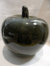 UNUSUAL LARGE GREEN APPLE ORNAMENT/DISPLAY
