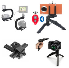 Camera Stabiliser Handheld Tabletop Macro Focus C Shape Bracket Flash DSLR Stand