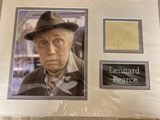 ofah great leonard pearce signed mounted + c.o.a rare item