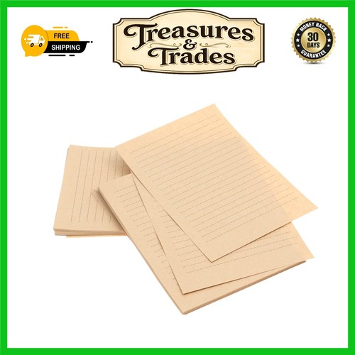 Vintage lined kraft letter - kraft,