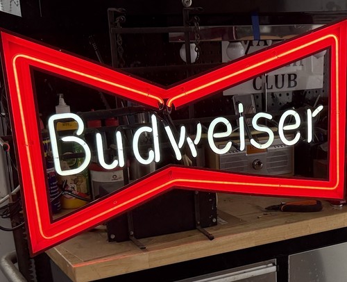 Budweiser neon sign - budweiser,