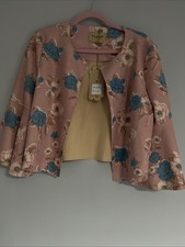 Azara Paris Women’s Lightweight Floral Blazer Jacket Size Medium