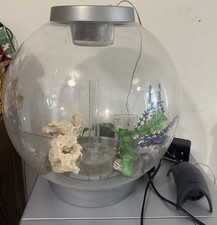 Reef One Globe Sphere Fish Bowl Tank Aquarium Plastic Acrylic With Pump 40cm