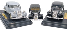 3 x Bburago 1938 Citroen 15CV TA Cars 1/24 Scale Diecast Models Damaged