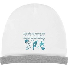 'Keep The Sea Plastic Free' Kids Slouch Hat (KH00041226)