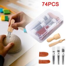 74-Piece Wool Felting Needle Kit – 3 Sizes for Beginners and Crafters