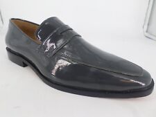 Unze London Mens Grey Patent