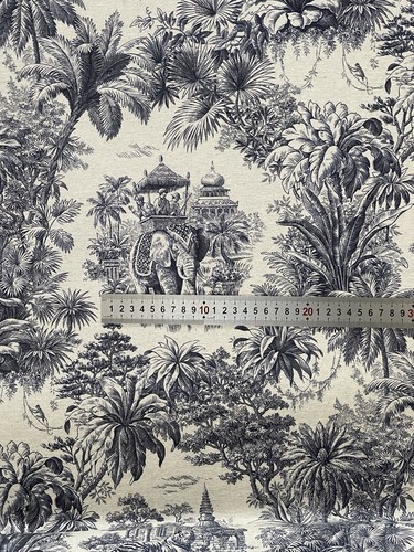 Indian toile print fabric - toile,