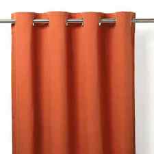 B&Q Taowa Orange/Rust Plain Unlined Single Ring Top Eyelet Curtain Panel X1