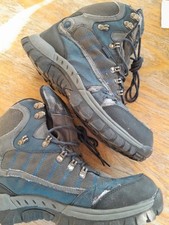 Cotton Traders Mens Waterproof Walking Hiking Ankle Boots Blue Grey UK9 Read Des