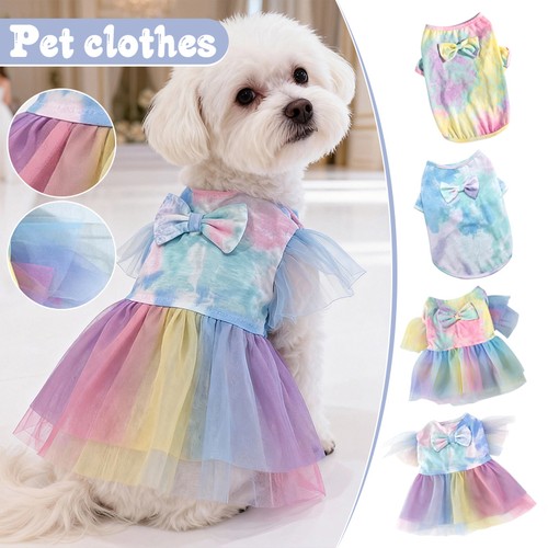 Tie dye dog clothes tulle - tie,