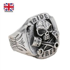 Men's Skull Signet Ring US 9