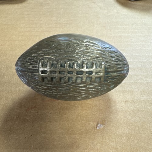 Metal football paperweight - metal,
