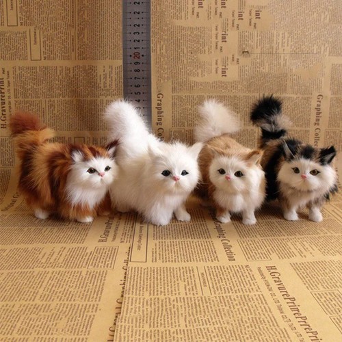 Cute realistic cat plush - plush, toy