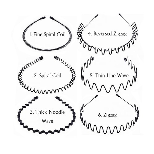 Black metal wave - wave, hairband