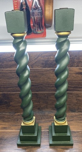 Pair barley twist wood - 24”,