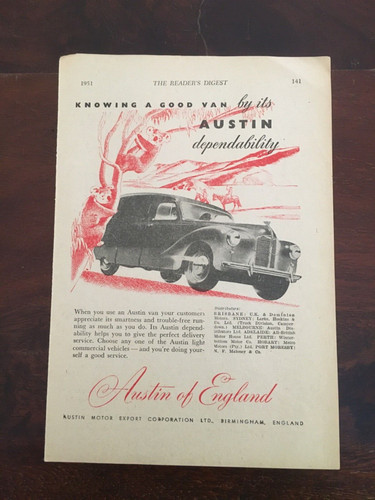 1951 austin panel van bmc - panel,