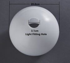 White glass pendant globe - white,