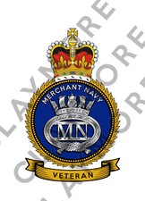 Merchant Navy VETERAN car sticker BRITISH ARMY