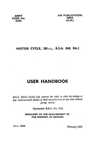 Bsa b40 mki - mki, wd