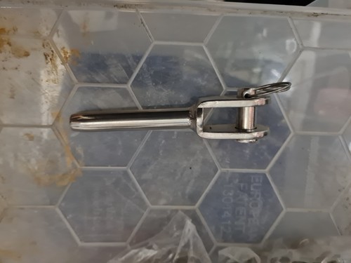 Swage terminal fork end with - swage,