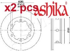 X2 PCS REAR BRAKE DISC SET