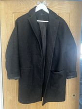 Black Boyfriend Slouch Coat Top Shop Size 10