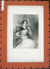 Original Old Antique Print