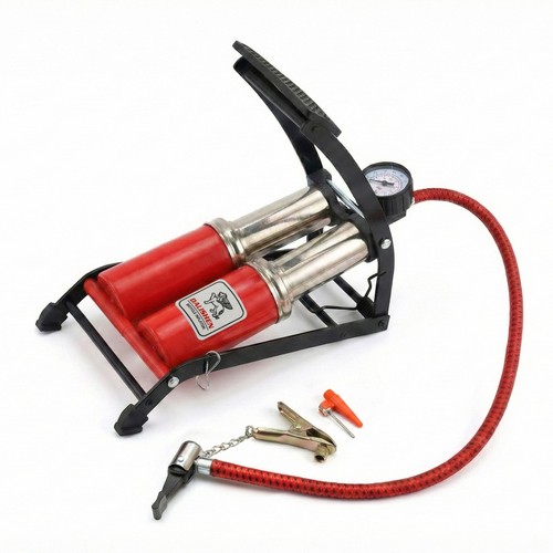Foot pump double barrel heavy - double,