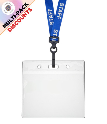 Blue staff lanyard - blue,