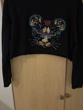 Boohoo Black Sequins Lion cat