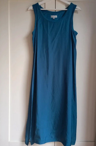 Jigsaw teal midi dress - uk, 10