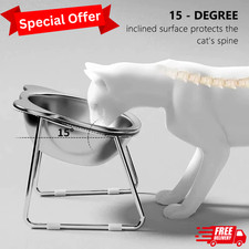 Raised Cat Bowl 15° Tilt 304