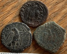Three Genuine Ancient Roman Provincial Coins, Eagle Reverse, Some Great Detail