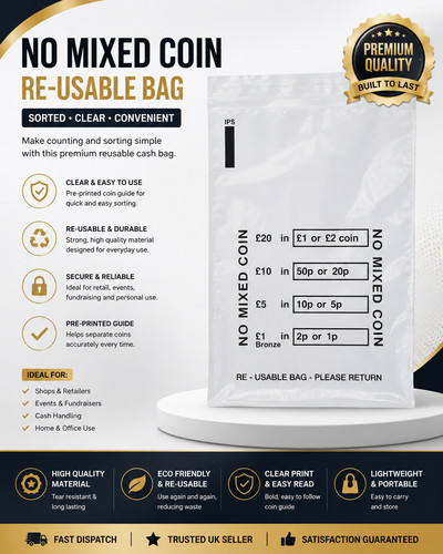 Plastic coin bags money bank - money,