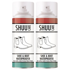 2X Waterproof Shoe & Boot Spray Leather Suede Canvas Shoe Protection 300ml