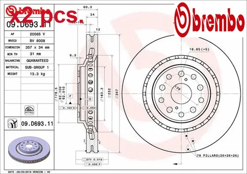Brake disc fits lexus - disc,