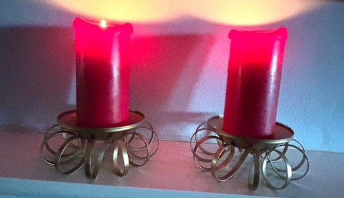 Metal pillar candleholders - metal,