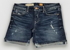Women’s Pilcro and the letterpress stet Cuffed jean shorts Sz 25 Stretch Denim