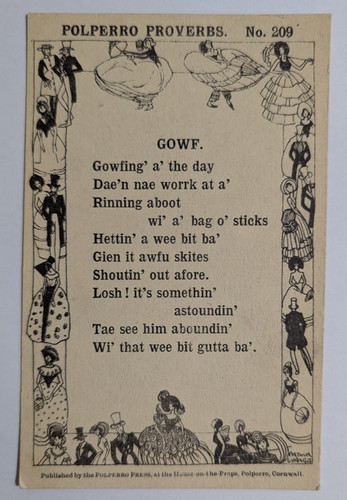 Polperro proverbs 209 gowf - proverbs,