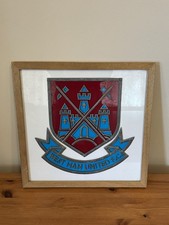 Vintage West Ham United Handmade Stained Glass Picture Window VERY RARE 
