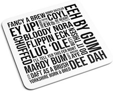 Yorkshire Sayings Coaster - Novelty Yorkshire Accent Words Funny
