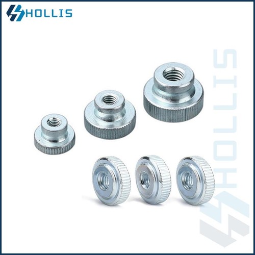 Knurled thumb nuts - knurled, plated
