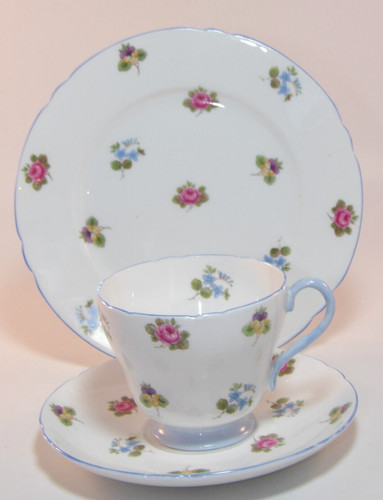 Vintage shelley floral blue - vintage,